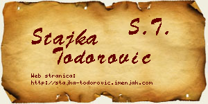 Stajka Todorović vizit kartica
